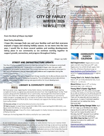 Linked image to Winter 2026 Newsletter